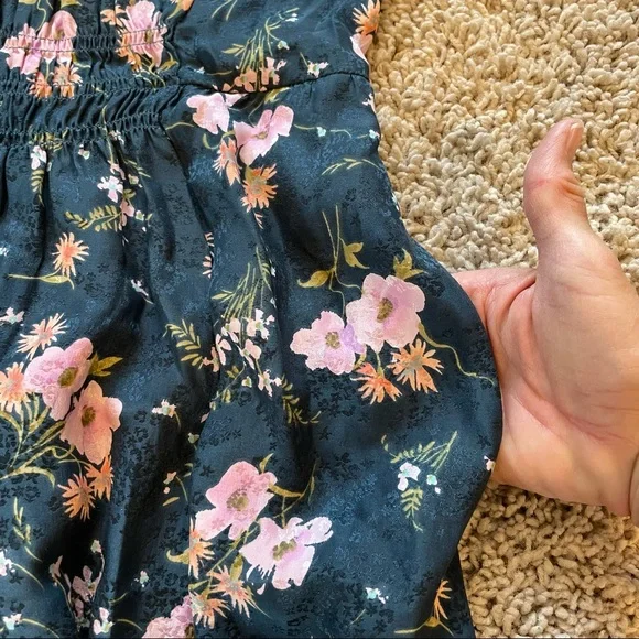 Rebecca Taylor Emilia Floral Silk Mini  Dress Size 8 - Picture 5 of 13